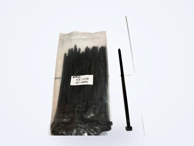 Cable tie hitam 7,6 × 250 mm